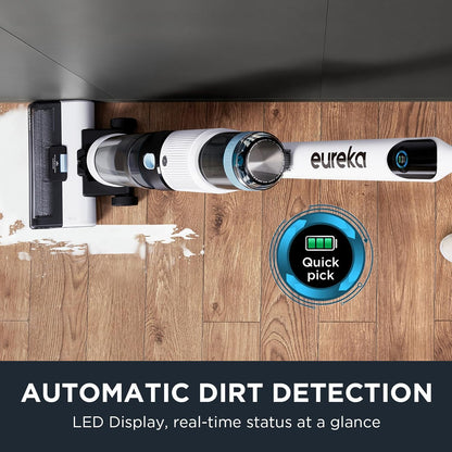 Eureka Wet Dry Vacuum Cleaner Cordless, Mop Vacuum Cleaner with Self-Cleaning System, Lightweight Hardwood Floors Vacuum for Pets and Sticky Messes, Black, NEW630PL