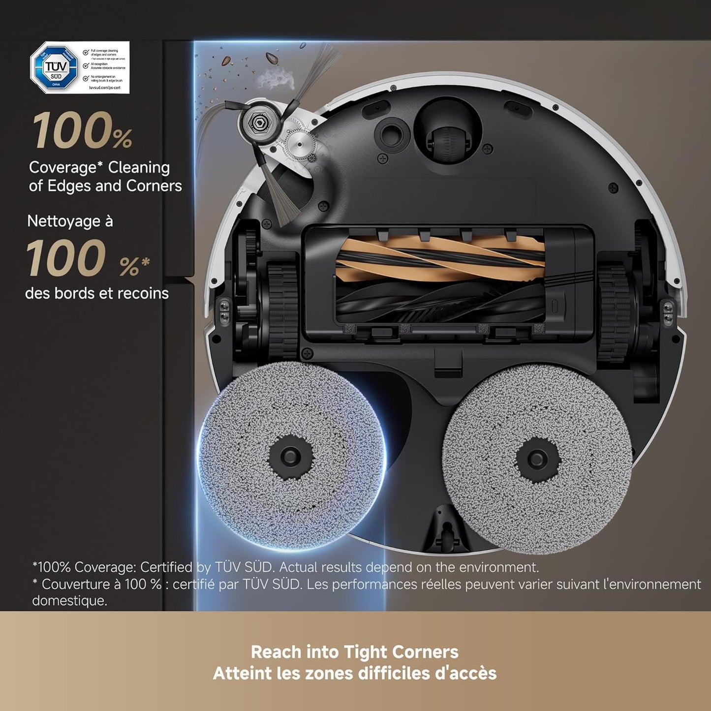 DREAME X50 Ultra Complete Robot Vacuum and Mop with Auto-Empty and Mop Self-Cleaning, 20,000Pa Suction, Obstacle Avoidance and 360° Navigation, Corner to Edge Deep Cleaning, Detangling Brush (Black)