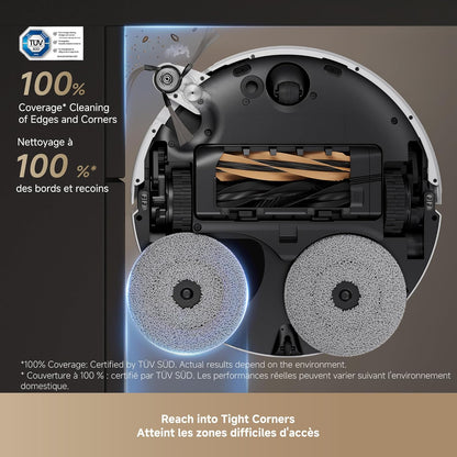 DREAME X50 Ultra Complete Robot Vacuum and Mop with Auto-Empty and Mop Self-Cleaning, 20,000Pa Suction, Obstacle Avoidance and 360° Navigation, Corner to Edge Deep Cleaning, Detangling Brush (Black)