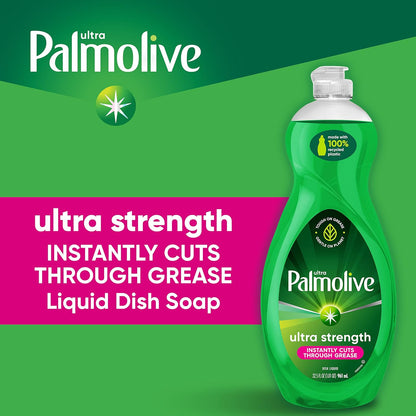 Palmolive Ultra Strength Liquid Dish Soap, Original Green, 32.5 Fluid Ounce (Packaging May Vary)