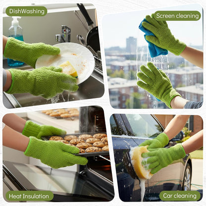 Microfiber Dusting Gloves for Plants Plant Dusting Gloves Gentle Leaf Shine & Cleaner for Houseplants Reusable Washable Cleaning Glove Mittens Indoor Mitt for Plants House Cleaning Car Blinds Lamps