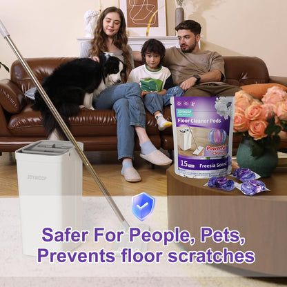 JOYMOOP Floor Cleaner for Mopping, 30 PCS Mopping Solution, Hardwood Floor Cleaner, Works Perfectly with Mop Bucket