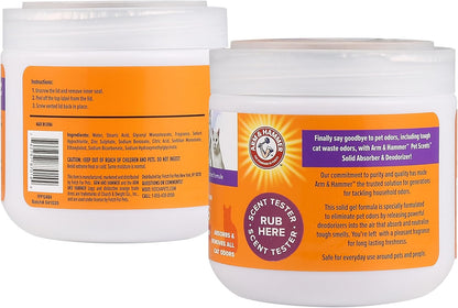 Arm & Hammer Pet Scents Gel Odor Eliminator, Baking Soda Deodorizer for Pet Rooms, Litter Box Areas, and Indoor Spaces, Long-Lasting Solid Gel Format, Fresh Breeze Scent, 15 Oz