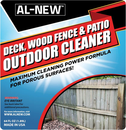 AL-NEW Outdoor Cleaner | 64oz Hose End Sprayer (Pack of 2) (Deck, Wood Fence, & Patio Outdoor Cleaner)