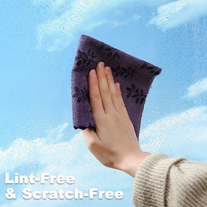 Microfiber Cleaning Cloth Roll,80 Pack Cleaning Towels,Lint Free Rags Paper Towels & Tear Away Reusable Towels,Washable Shop Rags Floral Wipe Cloth,Wash Cloths Dish Rags for Car Kitchen Window