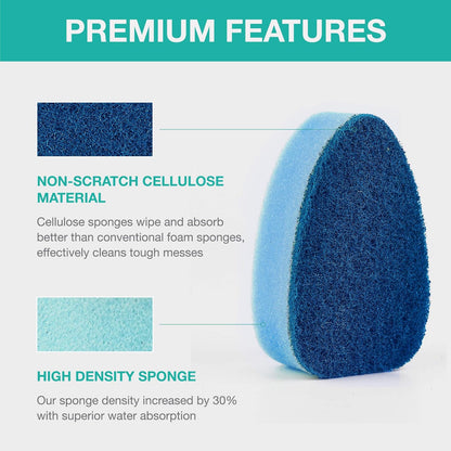 Dishwand Refills Sponges Refill, Dish Wand Replacement Heads, Heavy Duty Scrub Dots Brushes Soap Dispenser, Non Scratch Dispensing Scrubbers, Dishwashing Cleaning Supplies Kitchen Sink Dishwasher Tool
