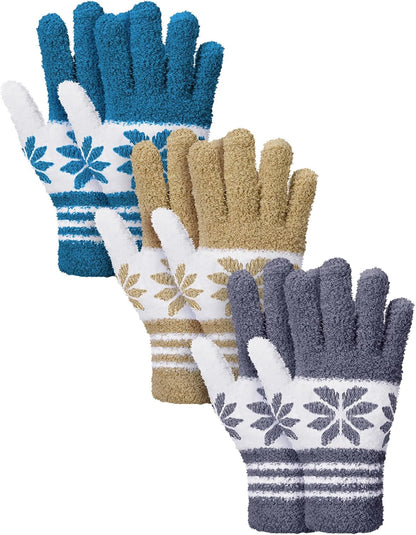 Patelai 3 Pairs Microfiber Plant Dusting Gloves Leaf Cleaning Gloves for Indoor Plants, Blinds, Furniture, House (Green Yellow,Blue,Pink,Medium)