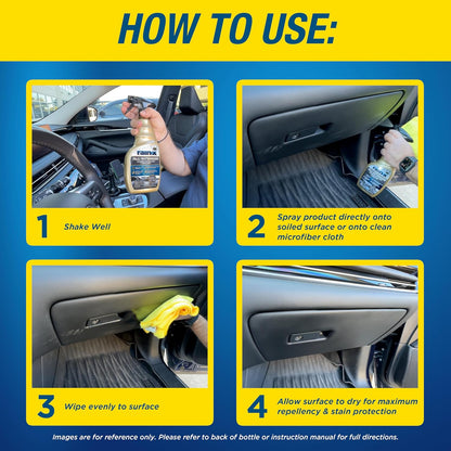 Rain-X 620234SRP Carpet & Upholstery Cleaner Repellent for Car Interiors & More, Cleans + Repels Spills while Preventing Stains, Fresh Scent 16 Fl Oz.