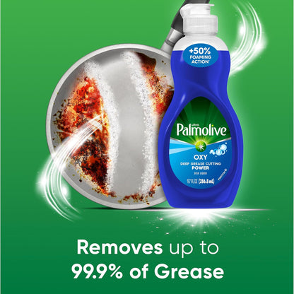 Palmolive Ultra Dishwashing Liquid Dish Soap, Oxy Power Degreaser - 32.5 Fl Oz (Pack of 4)