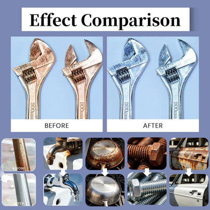 2Pcs Rust Remover,Highly Concentrated Steel Rust Remover, Heavy Duty Rust Removal For Metal,Removedor De Spray For Metal, Tools, Stainless Steel, Automotive Parts,Fast Acting Rust