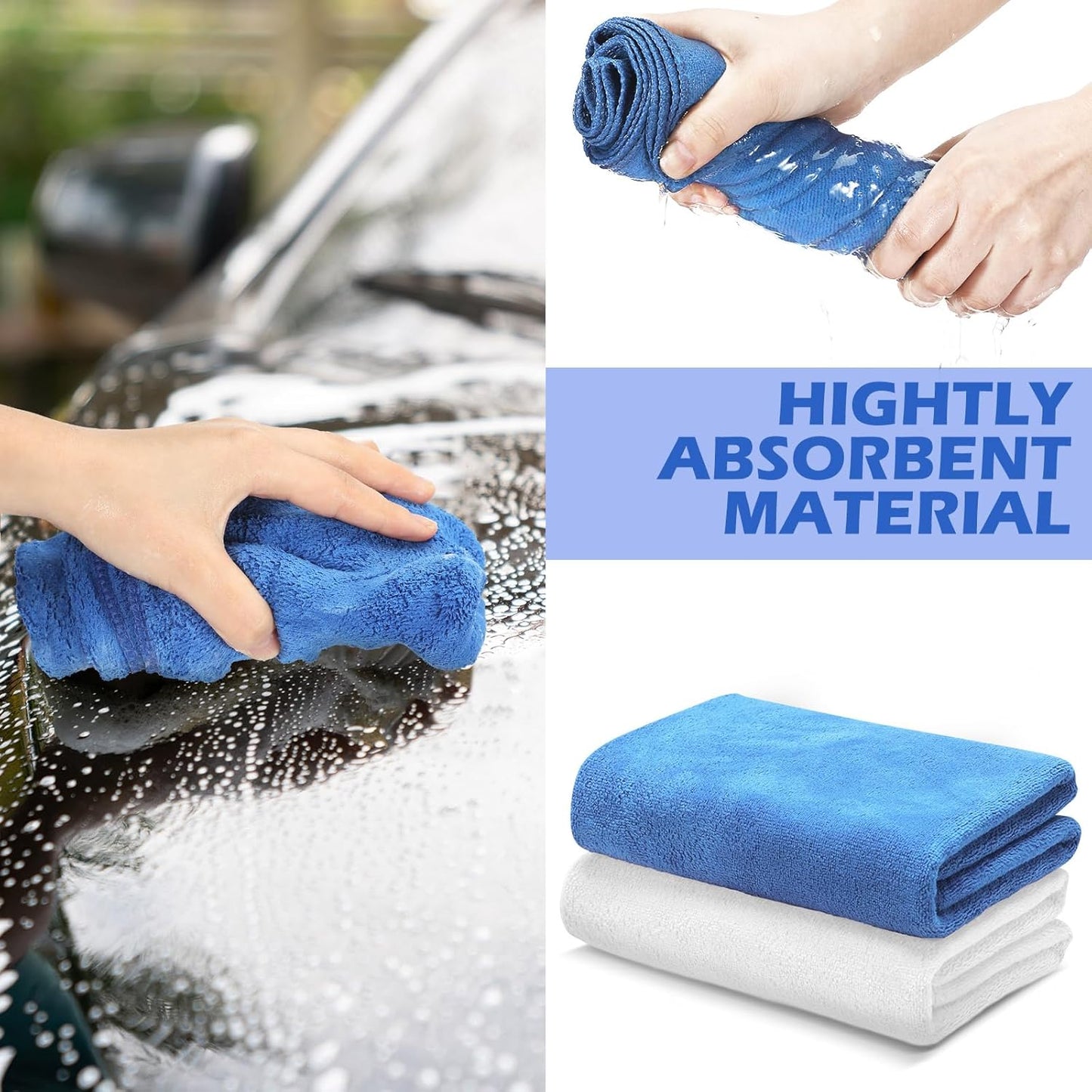SmoothNovelty 10 Pcs Extra Large Microfiber Cloth 30" x 20" Large Floor Microfiber Towel Reusable Washable Free Lint Free Cloth Rag for Squeegee Mop Floor Window Housekeeping (Bright Color)