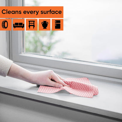 Superio Handy Wipes For Kitchen Multi-Purpose Heavy-Duty Reusable Cleaning cloth for house, Bathroom, and office. Disposable Dish Towel (60 Grey)