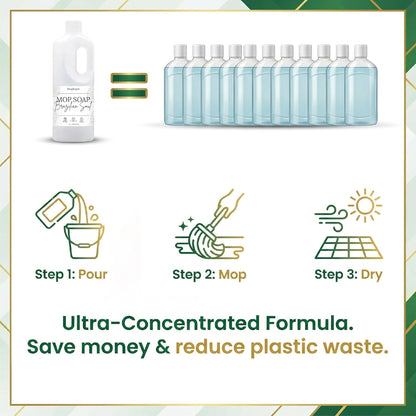 Scented Mop Soap - Premium Floor Cleaner Concentrate for Tile, Wood & Laminate, Streak-Free Low Foam Mopping Solution, Luxury Home Aromatherapy, 1L / 34.2 fl oz (Twilight Mist)
