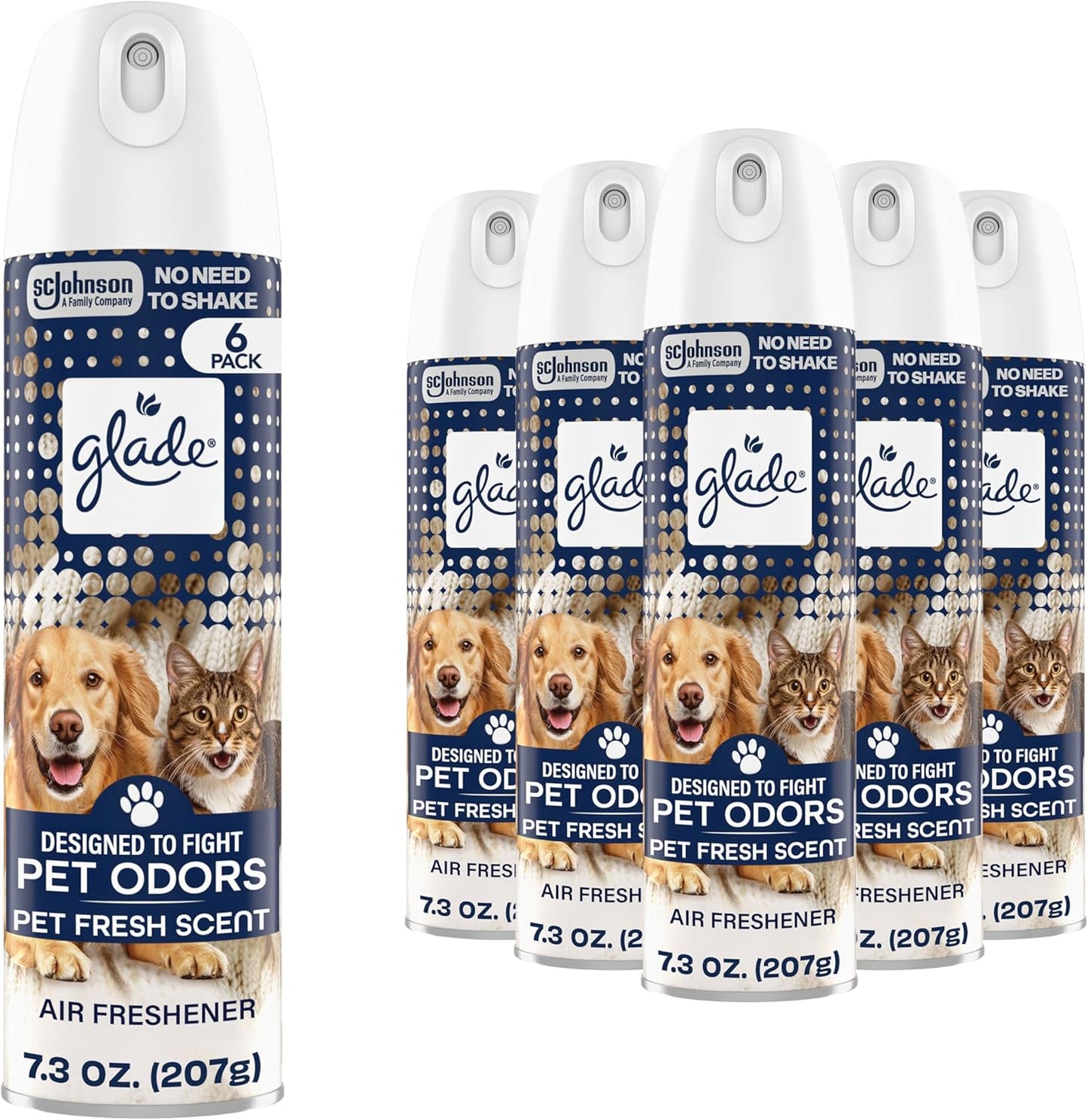 Glade Air Freshener Room Spray, Clean Linen Scent, Odor Fighting to Deliver Long Lasting Freshness, 7.3 Oz, 6 Count