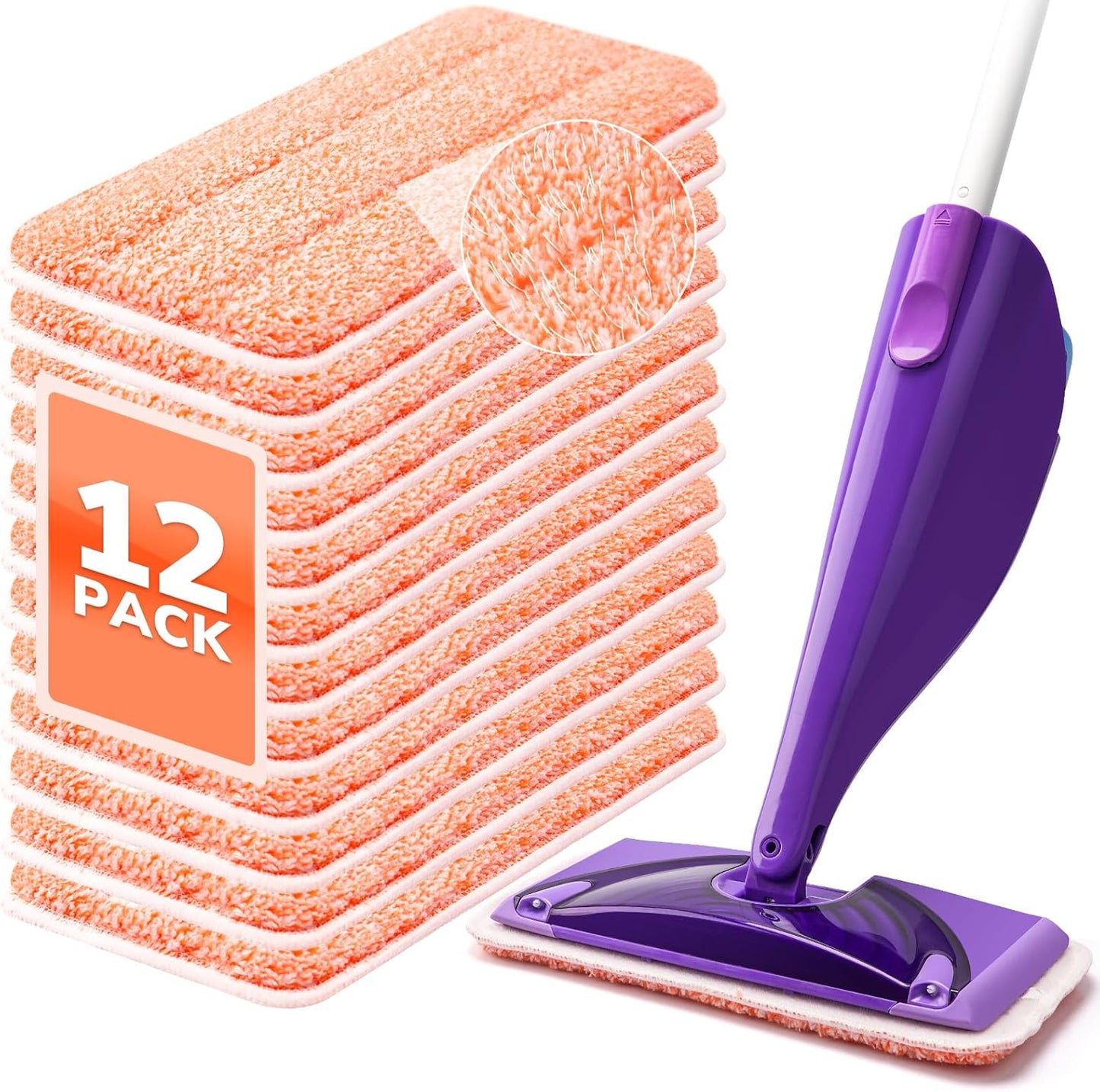 AIR U+ Disposable Mop Pad Refills for Swiffer Wet Jet Mops, Thickned and Absorbent Wet Pads Refill, 60 Count