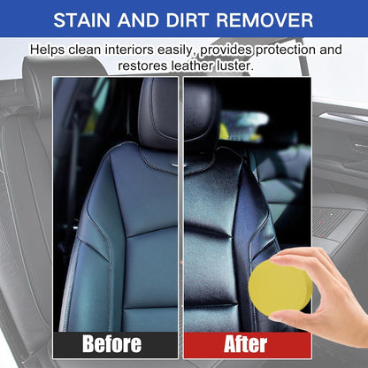 Leader Cleaning and Care Cream, Leather Cleaning Cream for Car Interior, Multifunctional Cleaning Paste for Leather Care, Furniture Leather Repair Kit, Leather Conditioner Cream