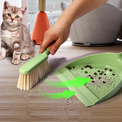 Mini Broom and Dustpan Set - Small Broom and Dustpan Set for Home, Camping Broom, Whisk Brooms Small(Gray Orange)
