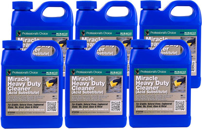 Miracle Sealants Heavy-Duty Acidic Cleaner for Tile & Stone, Grout Haze, Rust Stain & Efflorescence Remover, Quart