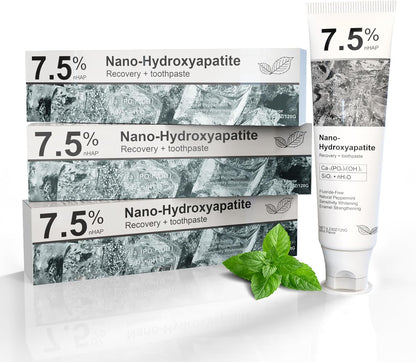 7.5% Nano Hydroxyapatite Toothpaste, SP-6 Probiotic Toothpaste, Helps Remineralize, Strengthens Enamel, Dentist-Formulated Whitening Toothpaste for Sensitive Teeth, Fluoride-Free, 4.23 oz 2Pack