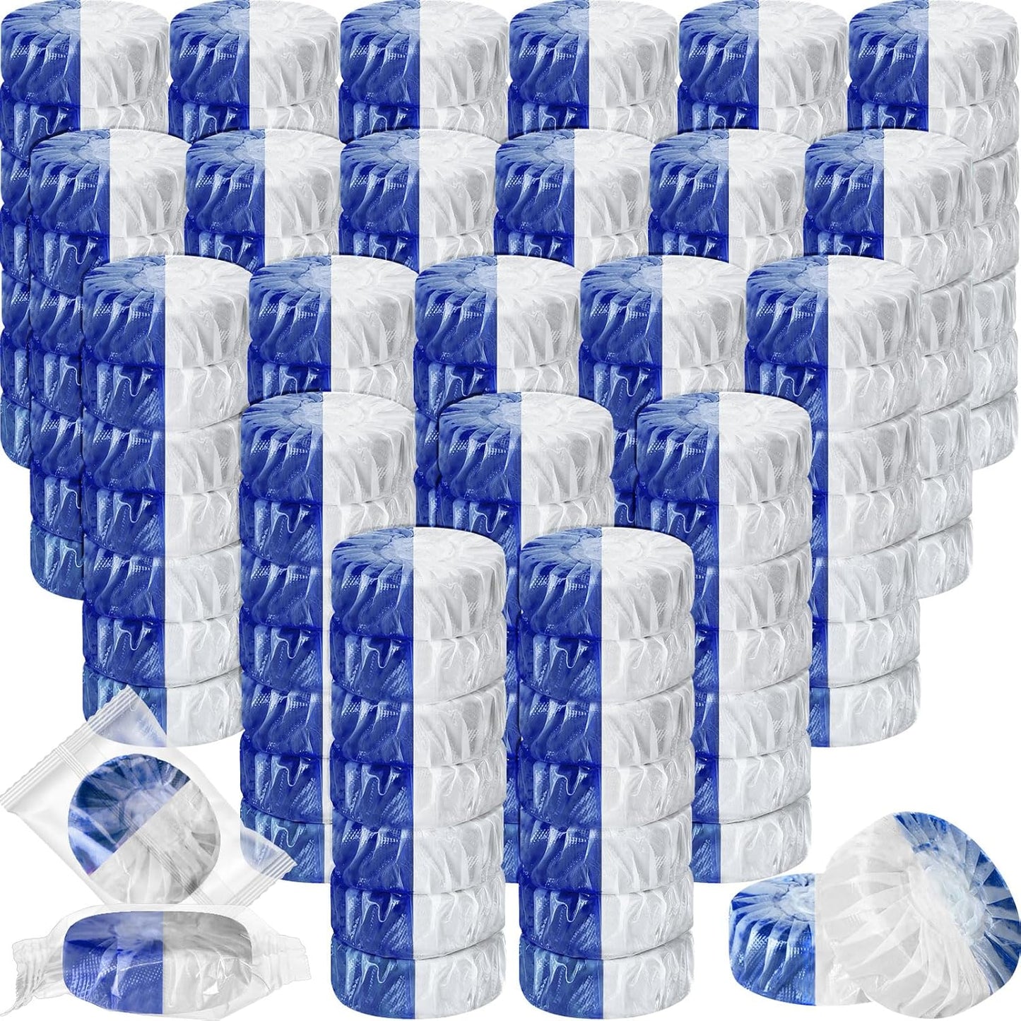 Qualirey 60 Pack Automatic Toilet Cleaner Tablets Toilet Bowl Long Lasting Bathroom Tank Tablets (Blue)