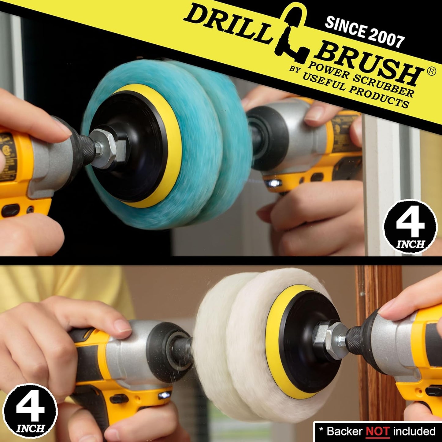 Bathroom - Cleaning Supplies - Drill Brush Power Scrubber Pads - Shower Cleaner - Bathtub - Bath Mat - Bathroom Sink - Tile Cleaner - Baseboard Cleaner - Vinyl Flooring - Hard Water Stain Remover
