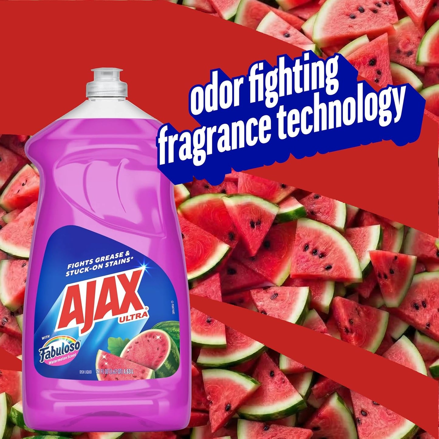 Ajax Ultra Liquid Dish Soap Orange Scent, Triple Action, 90 fl oz Bottle