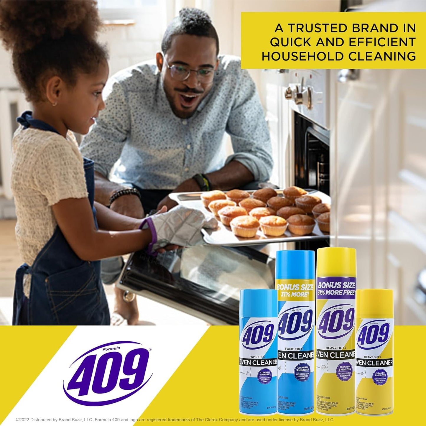409 Fume Free Oven Cleaner 19oz Aerosol, Fresh Scent, Cuts Through Grease & Grime on Contact, A Powerful Clean You Can Trust, Fresh Scent, 19 Oz | Grill Cleaner, Stove Top Cleaner