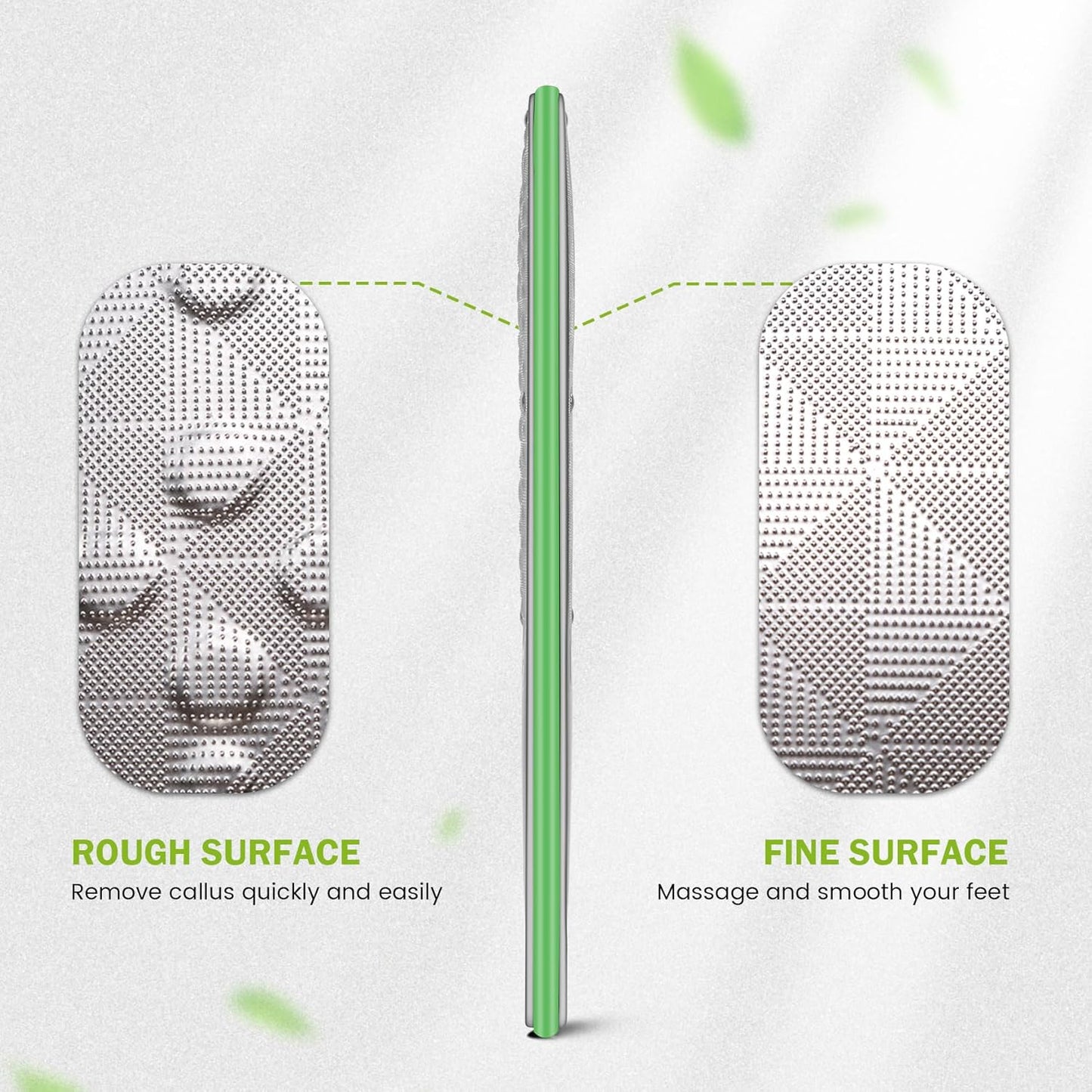 BEZOX Foot File Callus Remover, Double Sided Foot Scrubber for Dead Skin, Stainless Steel Pedicure File for Cracked Heel W/Cloth Storage Bag & Gift Box