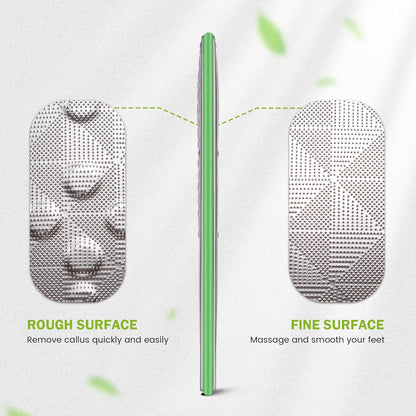 BEZOX Foot File Callus Remover, Double Sided Foot Scrubber for Dead Skin, Stainless Steel Pedicure File for Cracked Heel W/Cloth Storage Bag & Gift Box