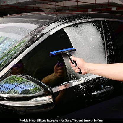 EHDIS 2PCS Flexible 8-Inch Silicone Squeegee Window Tint Tool Auto Water Blade, Shower Squeegee for Car Windshield, Glass, Tiles, and Smooth Surfaces