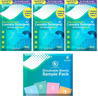 Dissolvable Toilet Bowl Cleaner Sheets (No Bottles, Easy Clean, Quick-Dissolving, Mess-Free, Septic-Safe Cleaning for Home & Office) - 40 Sheets, Pine Scent