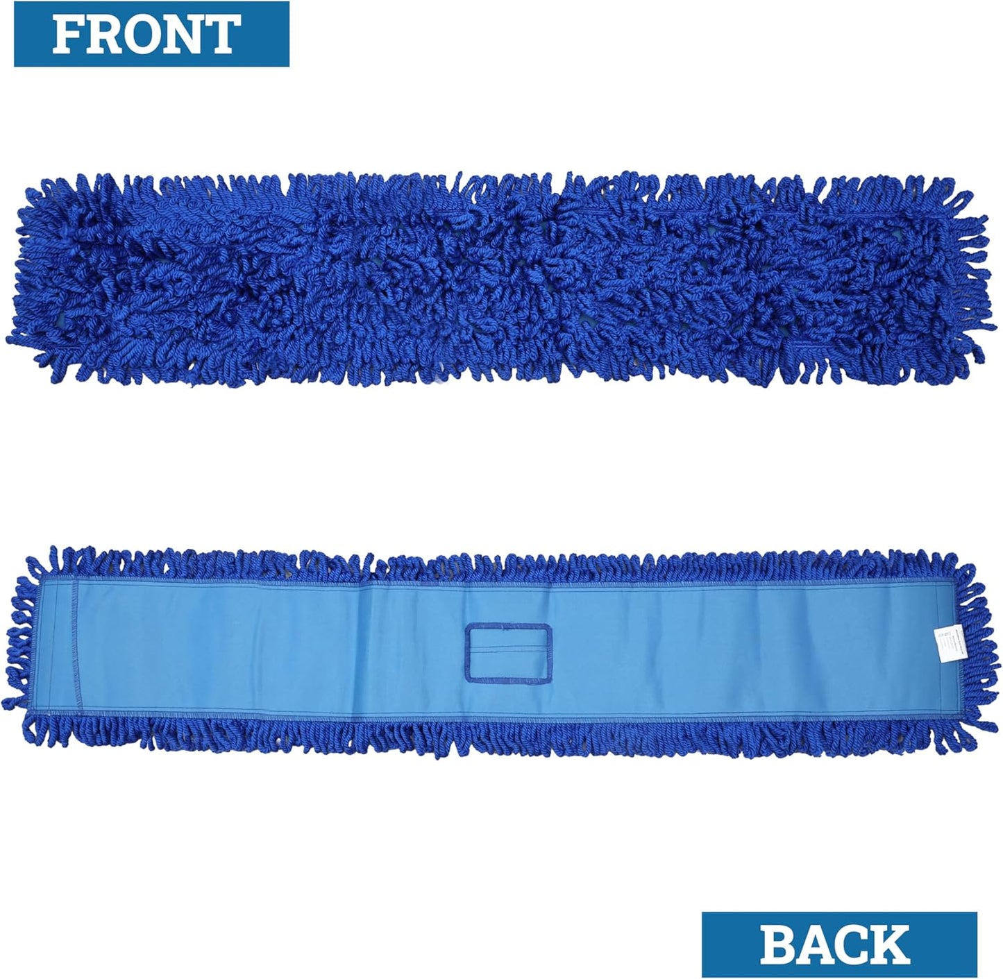 Kleen Handler 24 inch Microfiber Dust Mop | Medium Washable Commercial Mop Head Replacement, Pack of 3
