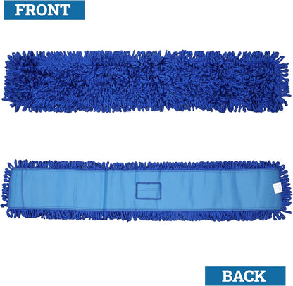 Kleen Handler 24 inch Microfiber Dust Mop | Medium Washable Commercial Mop Head Replacement, Pack of 3