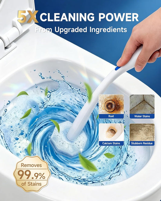 20 Count Toilet Wand Refills for Clorox, 5X Cleaning Power Toilet Bowl Wand Refills & High-Density Disposable Toilet Brush Scrubber - No Falling Apart, Instant Foam for Bathroom Cleaning