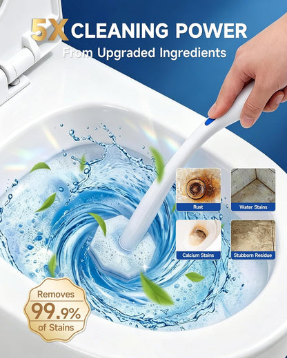 50 Count Toilet Wand Refills for Clorox, 5X Cleaning Power Toilet Bowl Wand Refills & High-Density Disposable Toilet Brush Scrubber - No Falling Apart, Instant Foam for Bathroom Cleaning