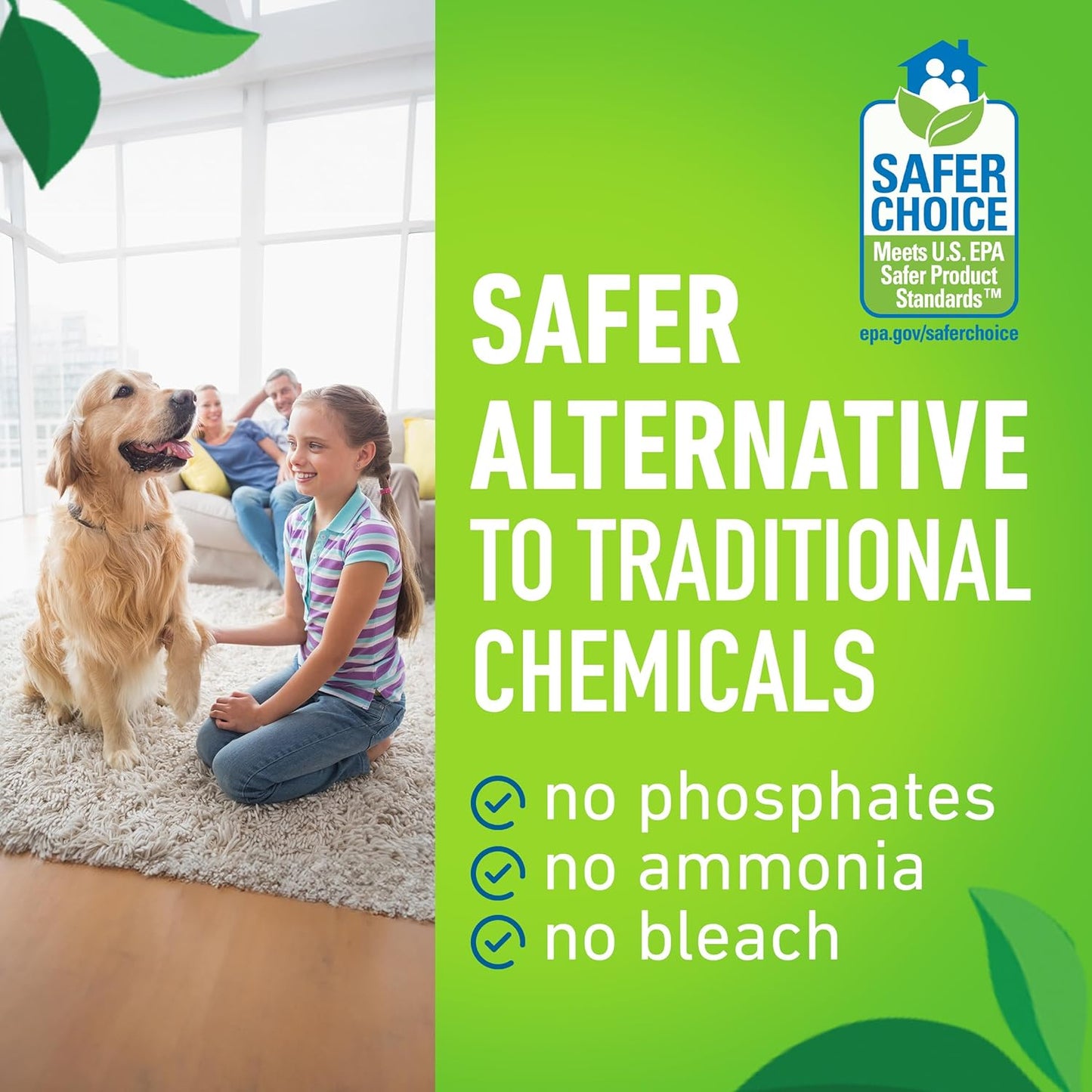 CLR Mold & Mildew Clear, Bleach-Free Stain Remover Spray Works on Fabric, Wood, Fiberglass, Concrete, Brick, Glass, and More - EPA Safer Choice, 32 Fl Oz (Pack of 2)