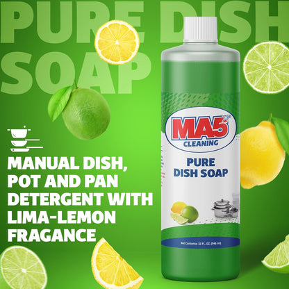 MA5X CLEANING Pure Liquid Dish Soap, 1 Gallon Refill