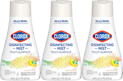 Clorox Disinfecting Mist, Lemon and Orange Blossom, 1 Spray and 1 Refill, 16 oz Each