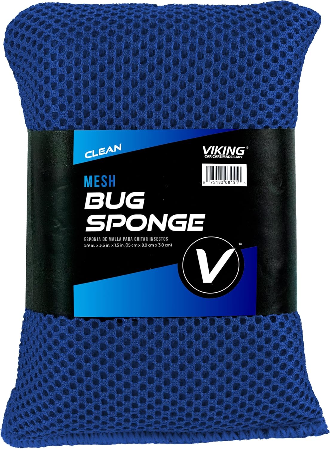 VIKING Mesh Bug Sponge, Car Wash Sponge for Cleaning Bugs and Tar, Royal Blue, 4 inch by 6 inch, 2 Pack