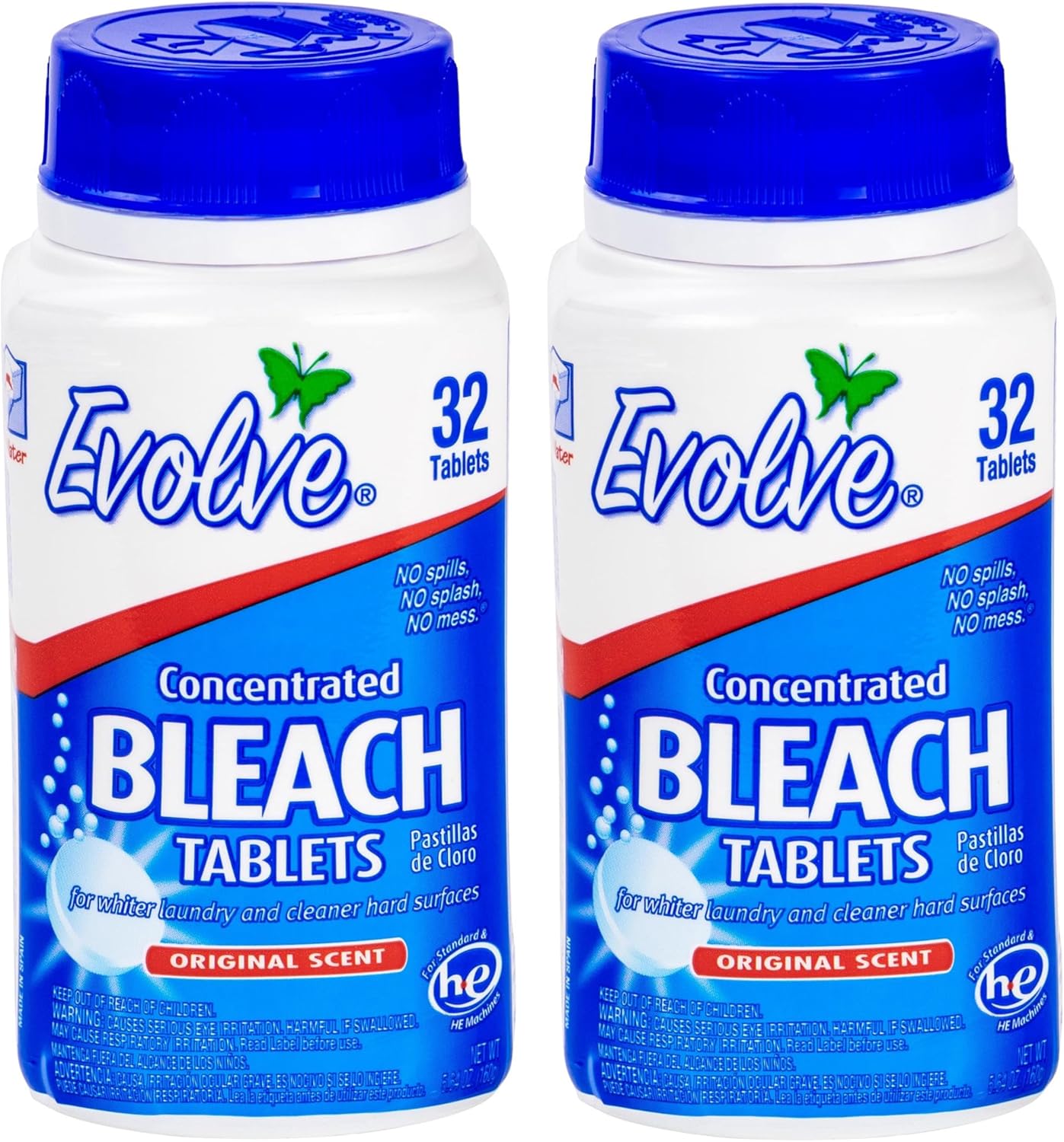 Evolve Concentrated Bleach Tablets -32 ct Fresh Lemon (2 pack)