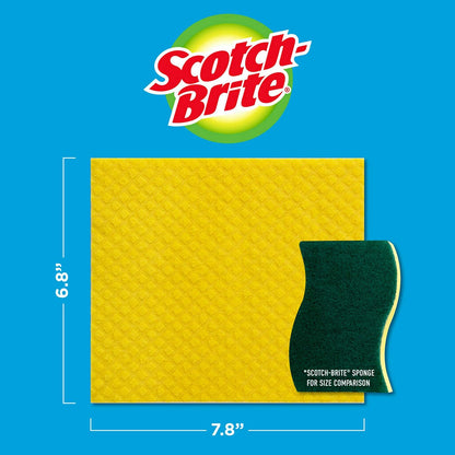 Scotch-Brite Stay Clean Scrubbing Dish Cloths, Rinses Clean and Dries Quick, 2 Non-Scratch Dish Cloths