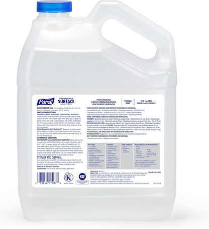 PURELL Foodservice Surface Sanitizer, Fragrance Free, 1 Gallon Surface Sanitizer Pour Bottle Refill (Pack of 4) - 4341-04