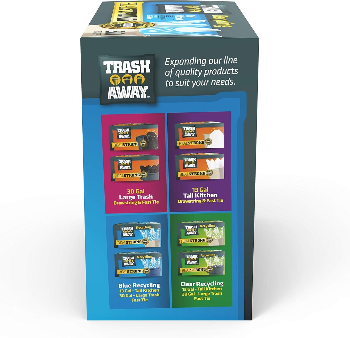 Heavy Duty Clear Recycling Bags | Tall & Strong Bags for Home & Kitchen - (30 Ct, 30 Gallons) Large Trash Bags Paper, Plastic & Aluminum | Thick Recycle Bin Bags (Clear)