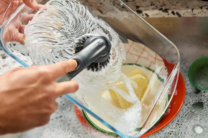 Joseph Joseph SinkTech Refillable Soap-Dispensing Dish Brush with Stainless Steel Storage Stand Drip Tray