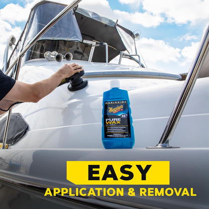 Meguiar's M4716 Marine/RV Hard Water Spot Remover - Effective Marine Hard Water Spot Remover for Boats, RVs, Removes Mineral Deposits, Ideal Boat Water Spot Remover for Marine Enthusiasts