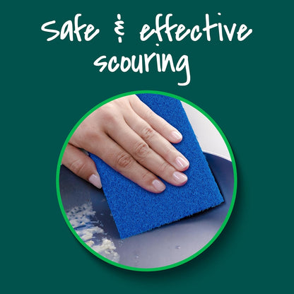 Scotch-Brite Zero Scratch Scouring Pad, Effective + Gentle Dish Scrubber for Household Cleaning, 3 Scrub Pads for Dishes, Nonstick Pots and Pans, Glass, Tubs, Showers, Reusable & Durable