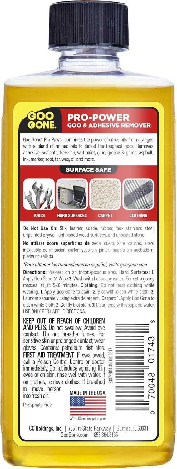 Goo Gone Pro-Power - Professional Strength Adhesive Remover - 32 Fl. Oz. Jug