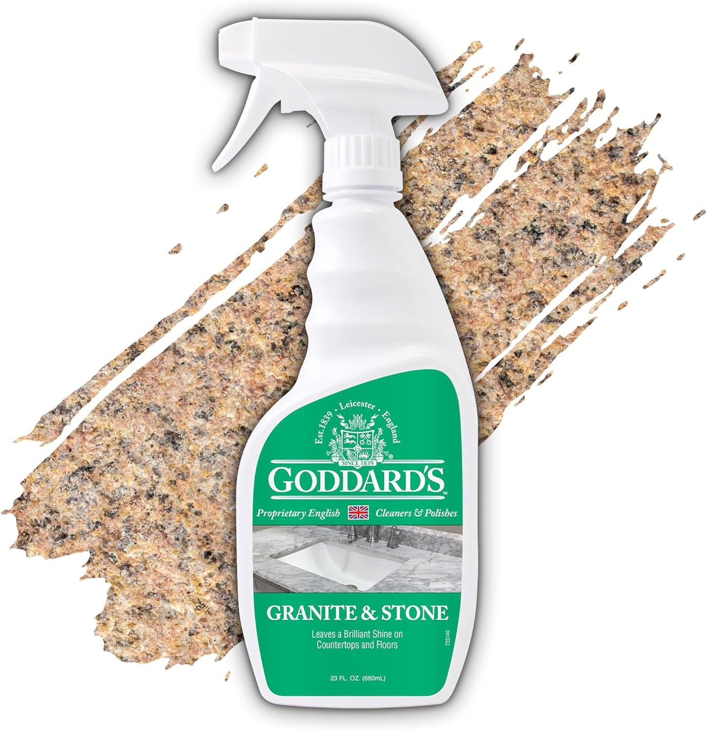 Goddard's Granite & Marble Polish - Clean and Shine Countertops, Tile, and Stone with Carnauba Wax - Water Stain Protection, 8oz