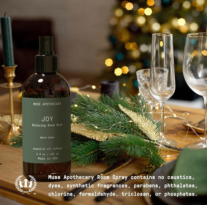 Muse Apothecary Room Ritual - Aromatic and Relaxing Room Mist, 4 oz, Infused with Natural Essential Oils - Aloe + Eucalyptus + Lavender