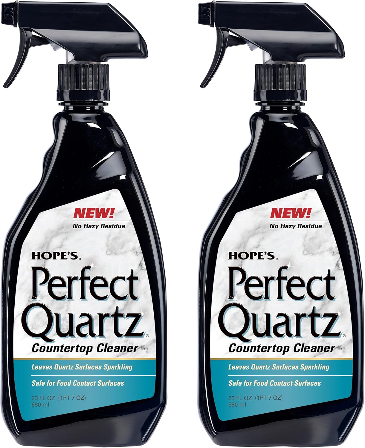 HOPE'S Perfect Quartz Countertop Cleaner, No Hazy Residue, Streak-Free, Safe on Food Contact Surfaces, Fragrance-Free, Sunscreen-Free, Counter Cleaner for All Brands of Quartz, 23 Fl Oz, Pack of 1